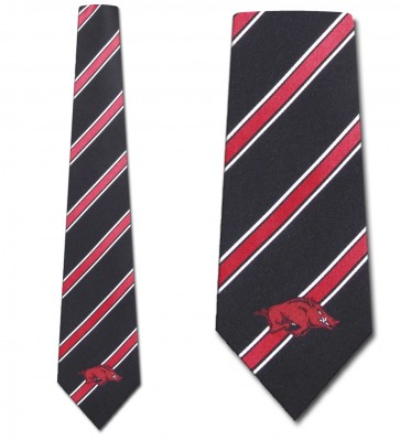 Arkansas Razorbacks Poly Stripe Necktie
