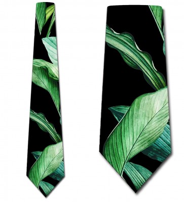 Tropical Palm Leaves Necktie
