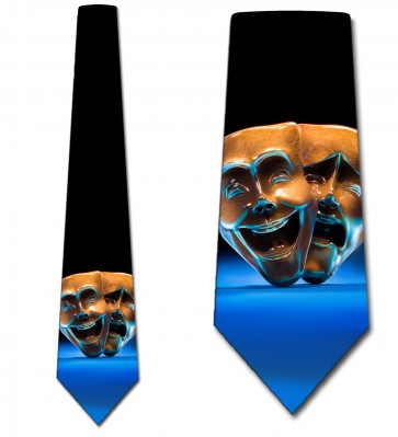 Comedy and Tragedy Masks Necktie