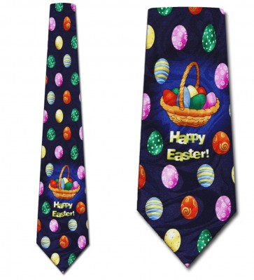 Easter Basket and Eggs Necktie