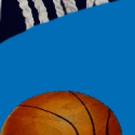 Basketball Rim Shot Navy Necktie