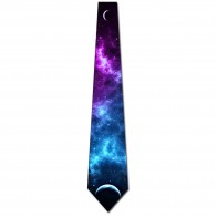 Galaxy - Purple and Blue Celestial Bodies Necktie