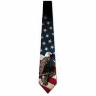 Eagle on US Flag Necktie