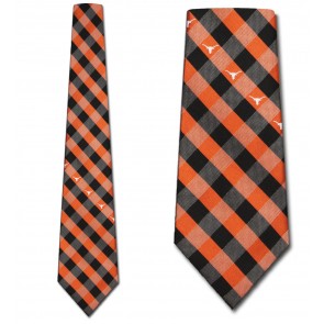 Texas Longhorns Woven Check Necktie
