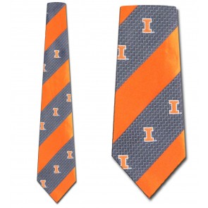 Illinois Geometric Stripe Necktie