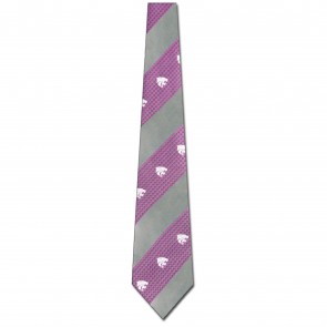 Kansas State Wildcats Geometric Stripe Necktie