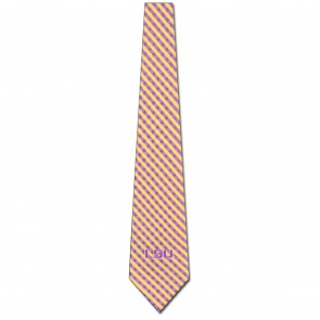LSU Tigers Gingham Necktie