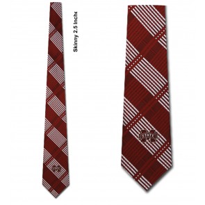 Mississippi State Skinny Plaid Necktie