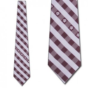 Texas A&M Aggies Woven Check Necktie