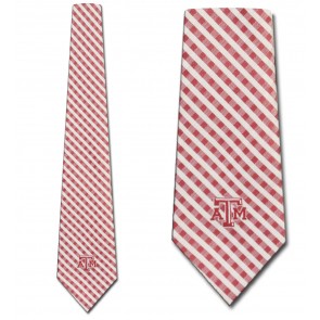 Texas A&M Aggies Gingham Necktie