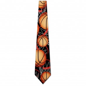 Basketball Zoned Black Necktie