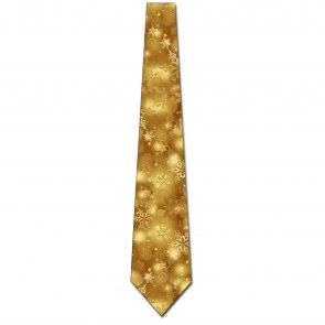 Winter Snowflake - Gold Necktie