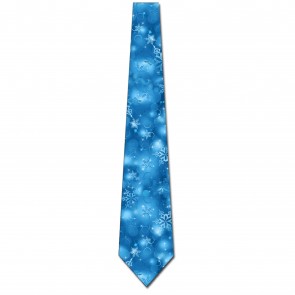 Winter Snowflake - Blue Necktie