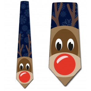 Rudolph the Red Nosed Reindeer - Navy Necktie