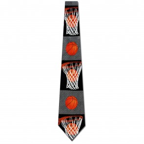 Basketball Big Nets Black Necktie