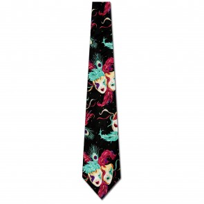 Mardi Gras Masks (Black) Tie