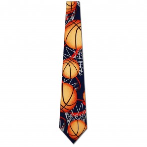 Basketball Zoned Navy Necktie