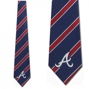 MLB Atlanta Braves Poly Stripe Necktie