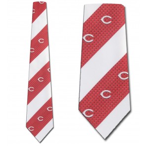 MLB Cincinnati Reds Geometric Stripe Necktie
