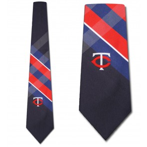 MLB Minnesota Twins Grid Necktie