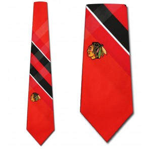 NHL Chicago Blackhawks Grid Necktie