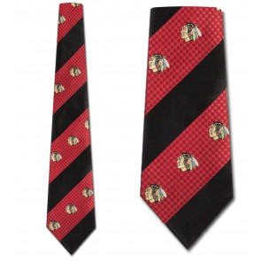 NHL Chicago Blackhawks Geometric Stripe Necktie