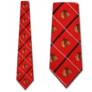 NHL Chicago Blackhawks Silver Line Necktie