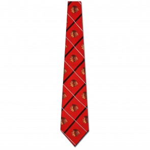 NHL Chicago Blackhawks Silver Line Necktie