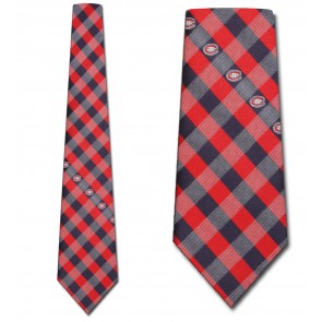 NHL Montreal Canadiens Woven Check Necktie