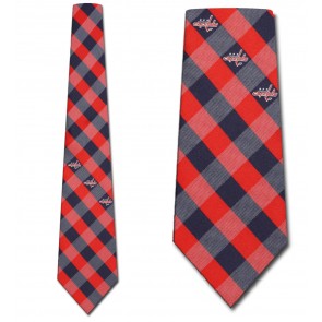 NHL Washington Capitals Woven Check Necktie