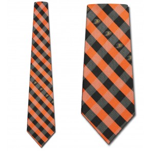 NHL Anaheim Ducks Woven Check Necktie