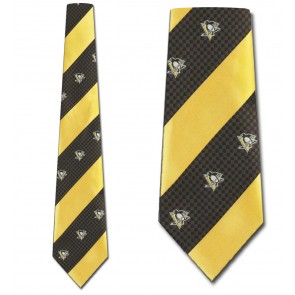 NHL Pittsburgh Penguins Geometric Stripe Necktie
