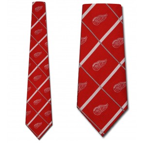 NHL Detroit Red Wings Silver Line Necktie