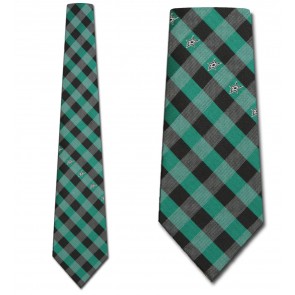 NHL Dallas Stars Woven Check Necktie
