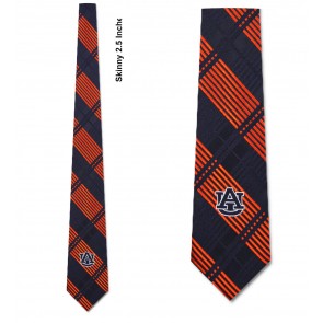 Auburn Tigers Skinny Plaid Neckties
