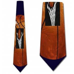 Big Basketballs Navy Necktie